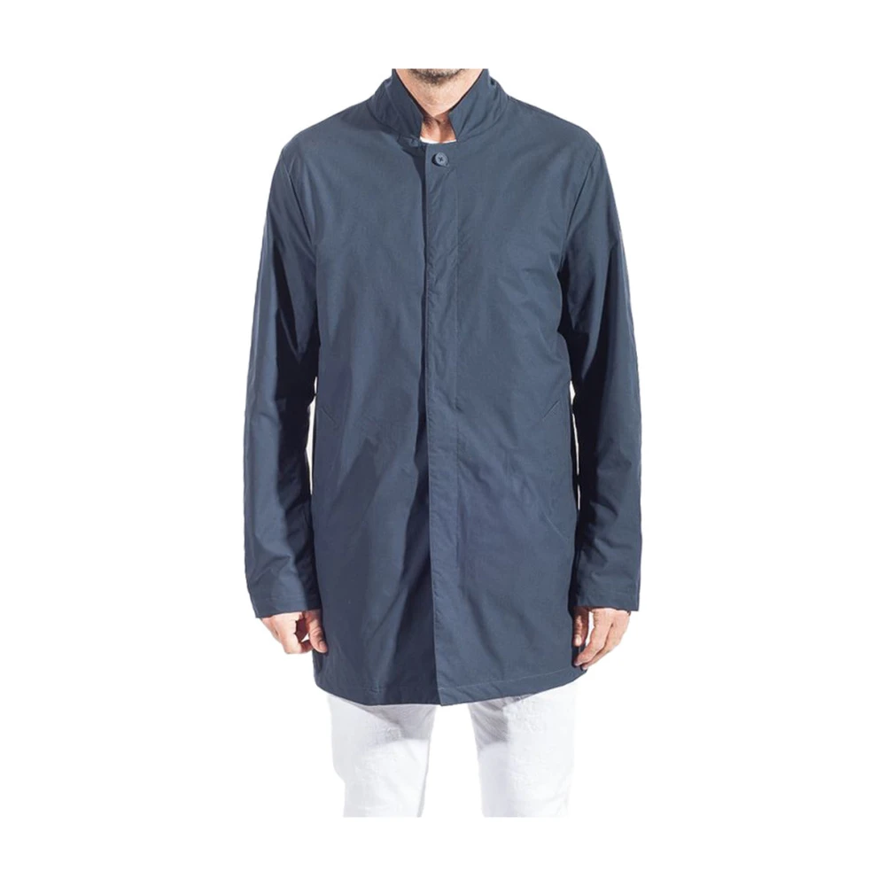 People of Shibuya Slim-Fit Waterdichte en Ademende Trench Blue Heren