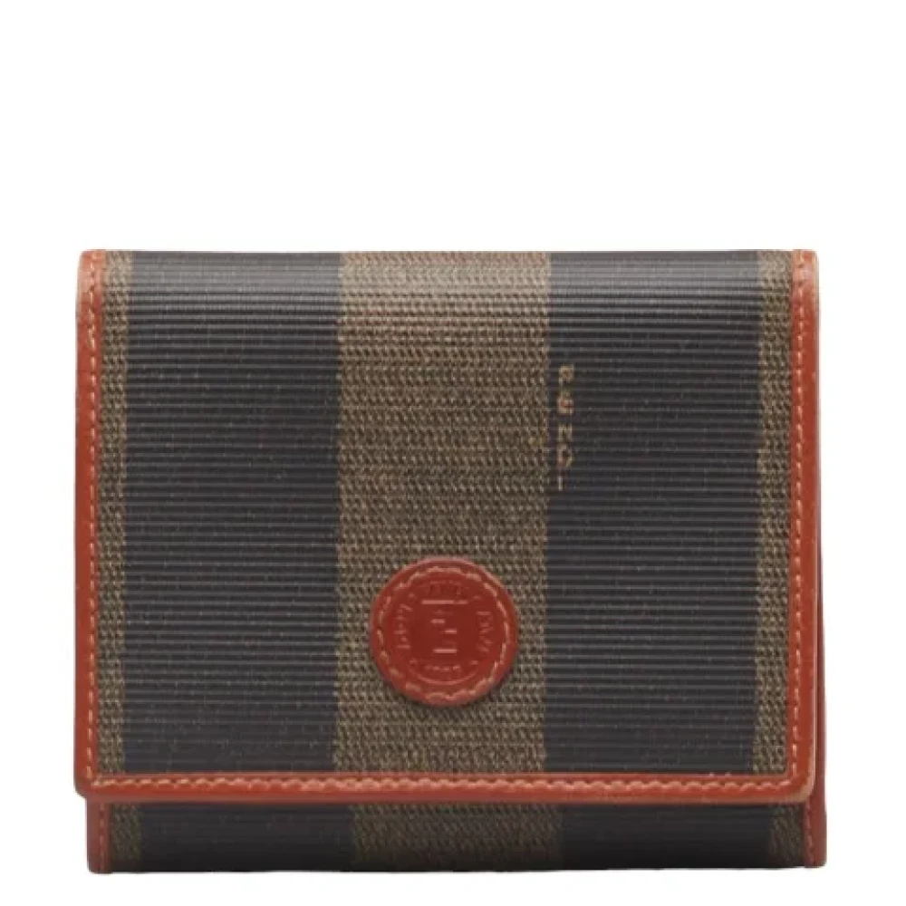 Fendi Vintage Pre-owned Canvas wallets Black Dames