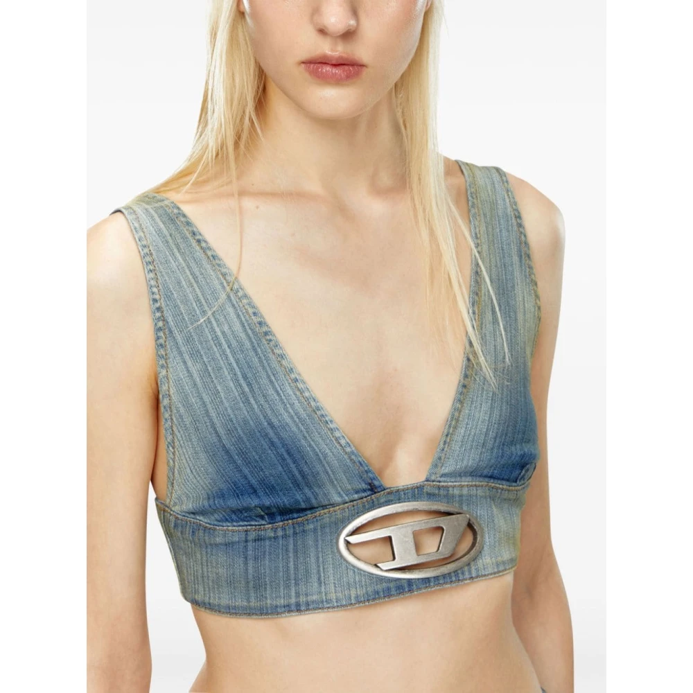 Diesel Stijlvolle Tops voor Vrouwen Blue Dames