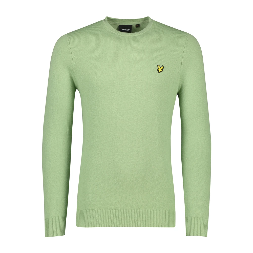 Lyle & Scott Groene Trui in Slim Fit Green Heren