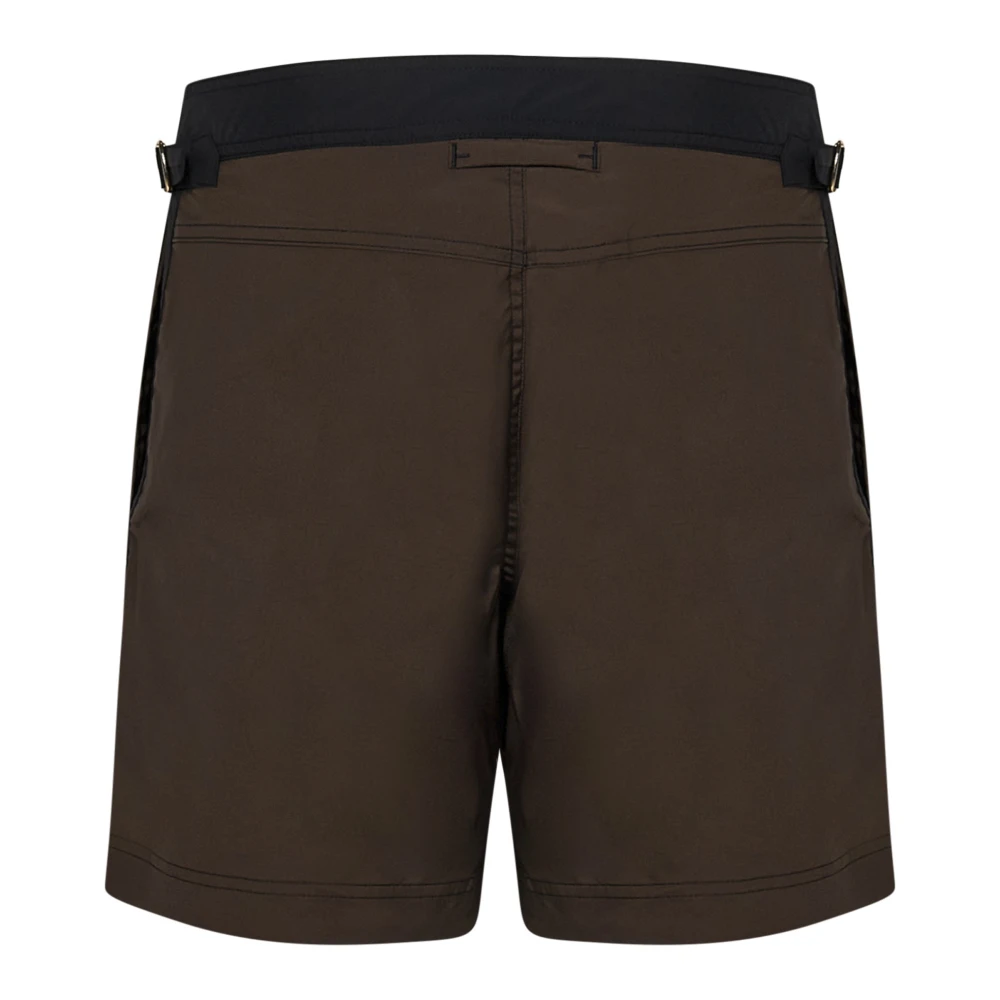 Tom Ford Luxe Bruine Zwemshorts Aw24 Brown Heren