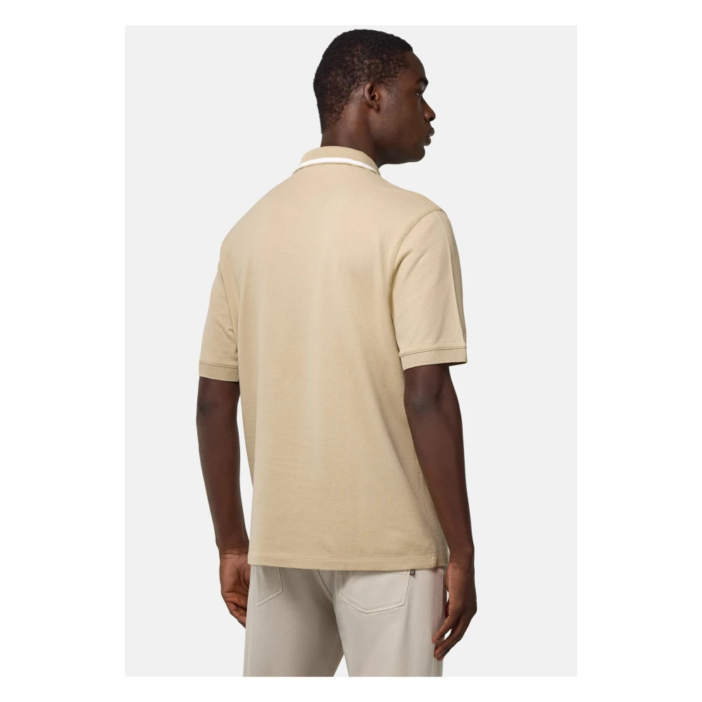 Boggi Milano Poloshirt van katoenen piqué Blue Heren