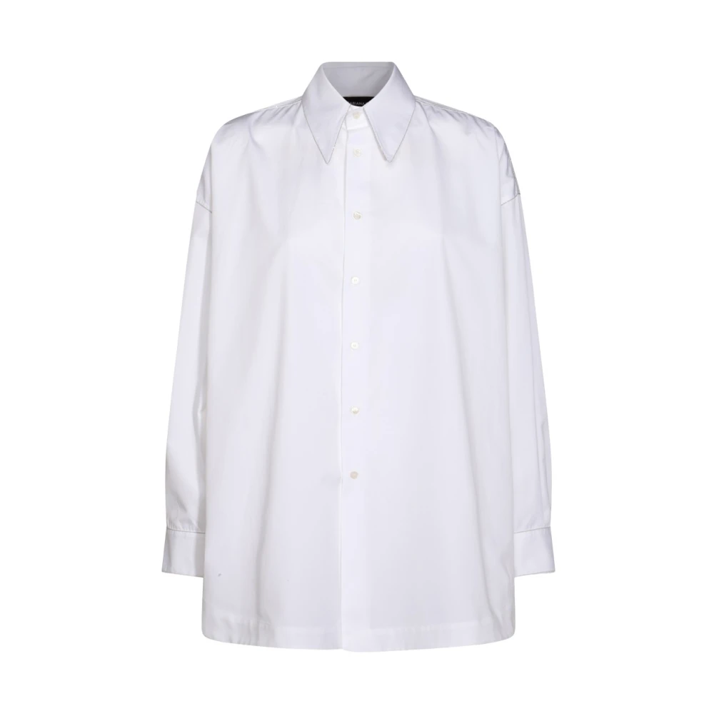 Fabiana Filippi Witte Katoenen Overhemd met Lange Mouwen White Dames