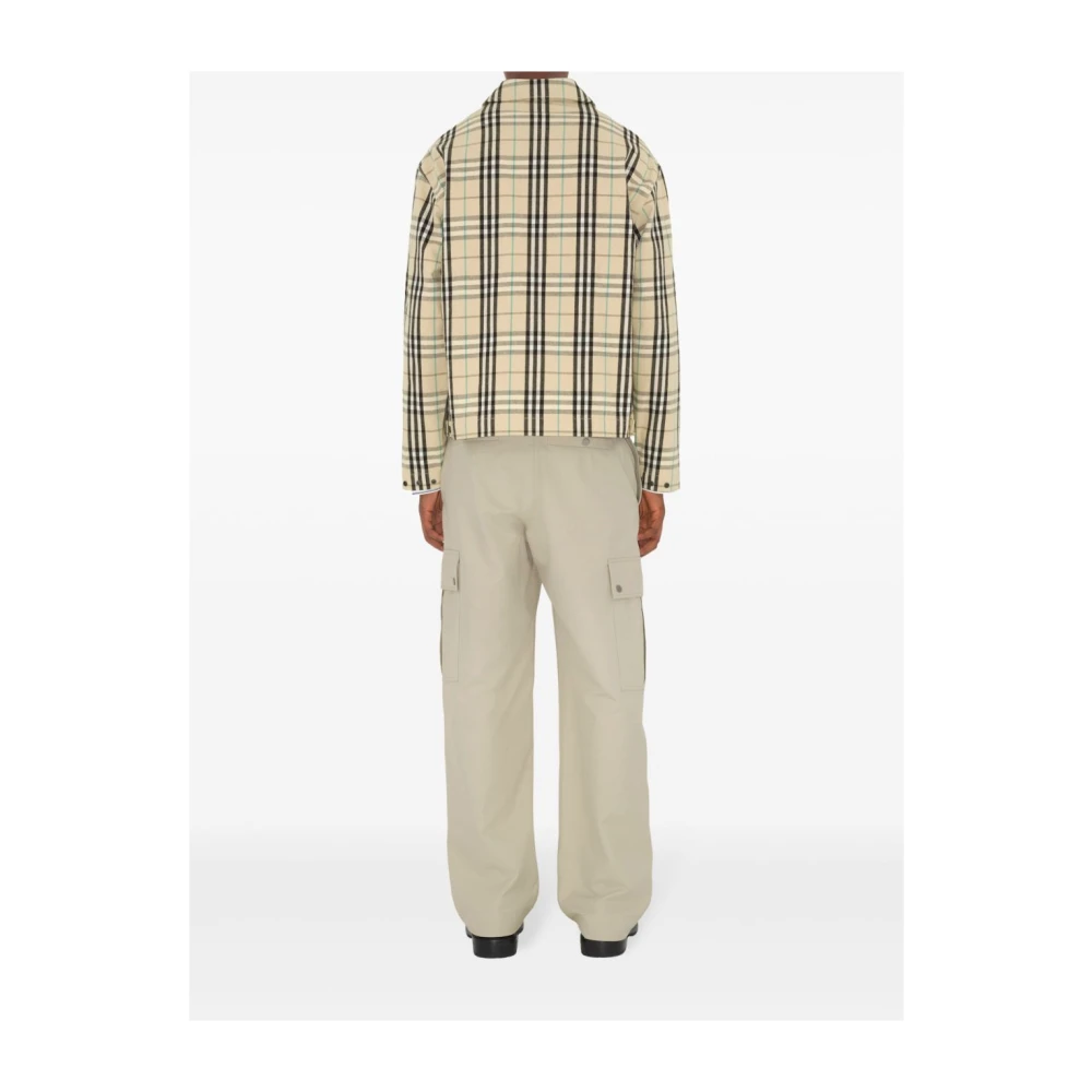 Burberry Vintage Check Katoenen Twill Jas Beige Heren