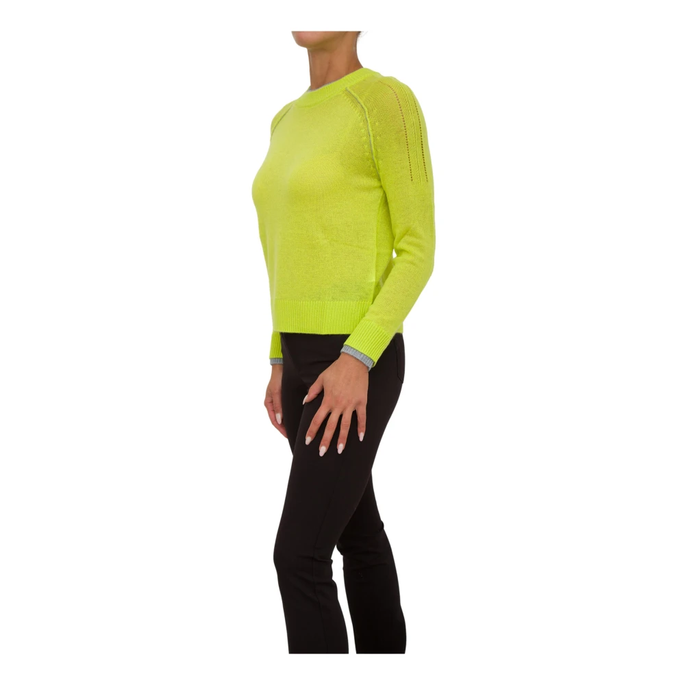 Nenette Groene Kasjmier Trui met Lange Mouwen Green Dames