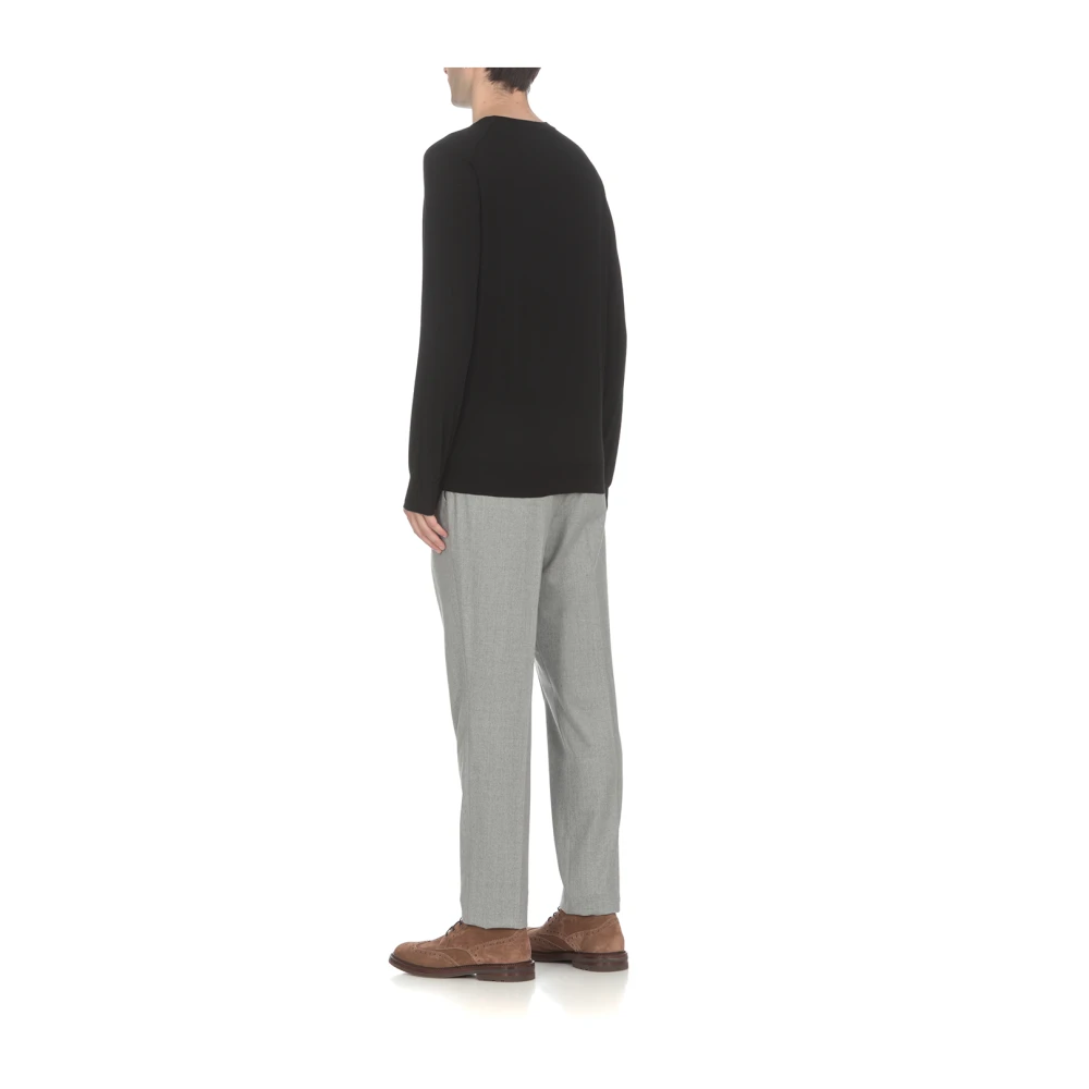 BRUNELLO CUCINELLI Zwarte Wol Kasjmier Crewneck Sweater Black Heren