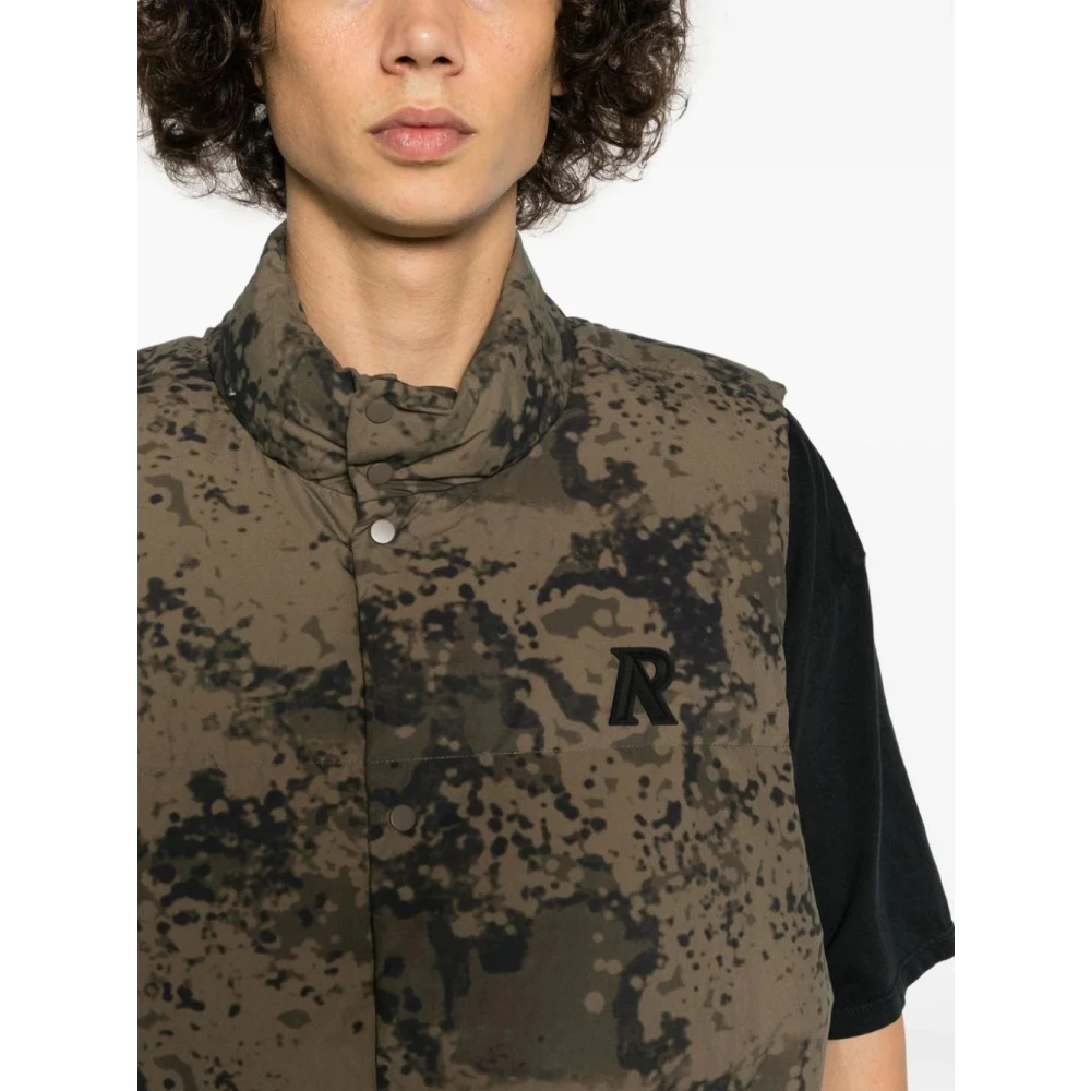Represent Zwarte Puffer Gilet voor Mannen Green Heren