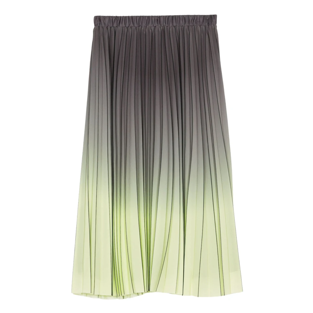 Twinset Grijze Midi Rok met Bedrukte Georgette Multicolor Dames