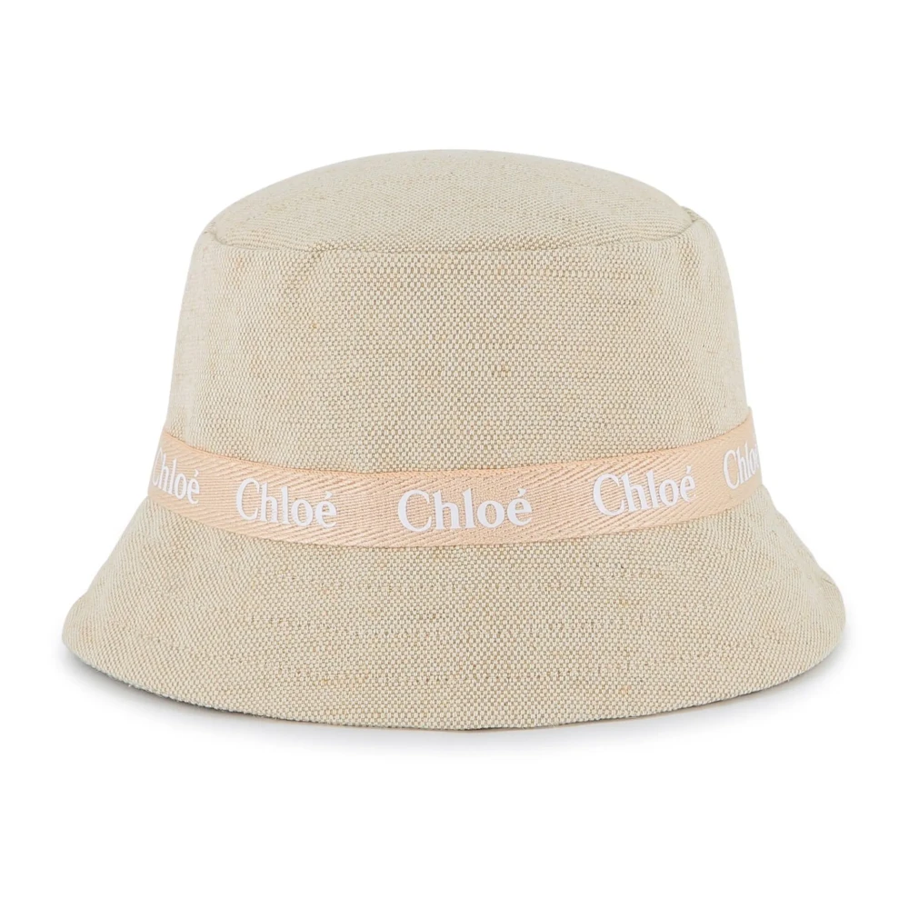 Chloé Beige Casual Hoed met Lint Beige Dames