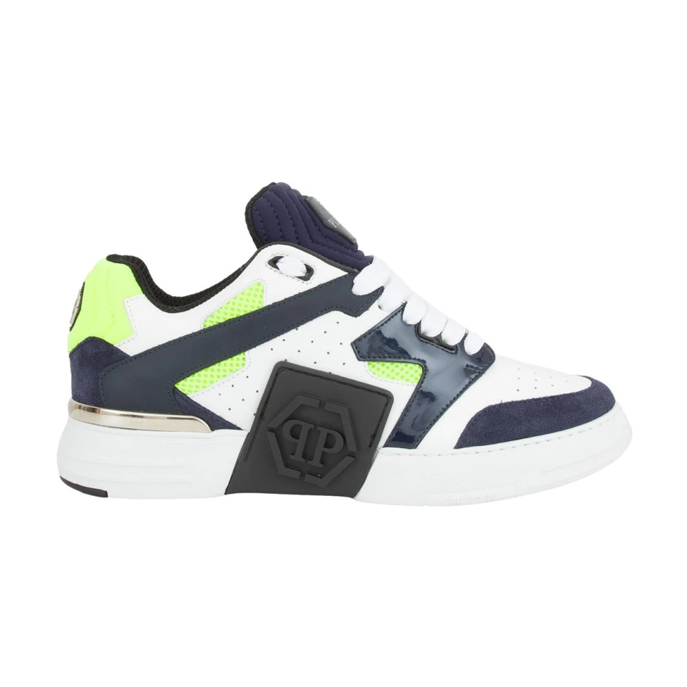 Philipp Plein Men's Multicolor Sneakers, 9 Uk, Leather Lo-Top Trainers