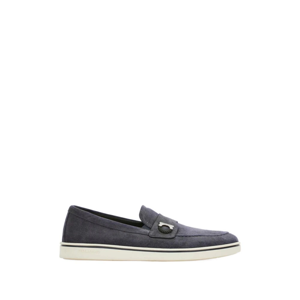 Ferragamo Men's Blue Flat Shoes - Loafers - 6 Uk - Shoes
