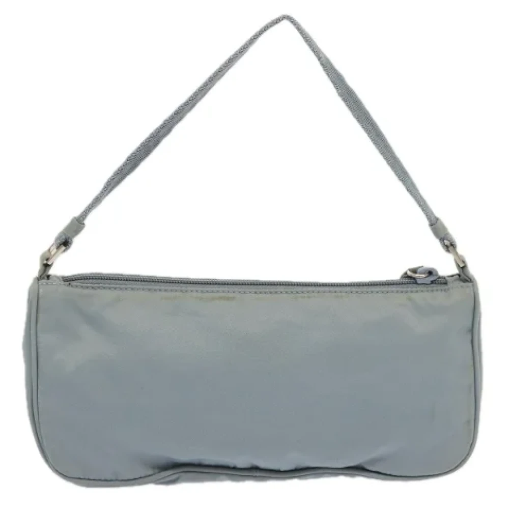 Prada Vintage Pre-owned Nylon pouches Blue Dames
