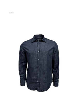 chemise-en-denim-delave-fonce