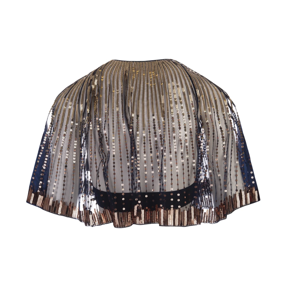Paco Rabanne Gouden Metallic Crop Top met V-hals Yellow Dames