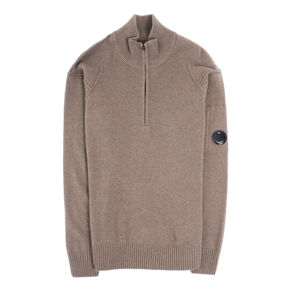 C.P. Company Eco Lamswol Half-Zip Gebreid Brown Heren