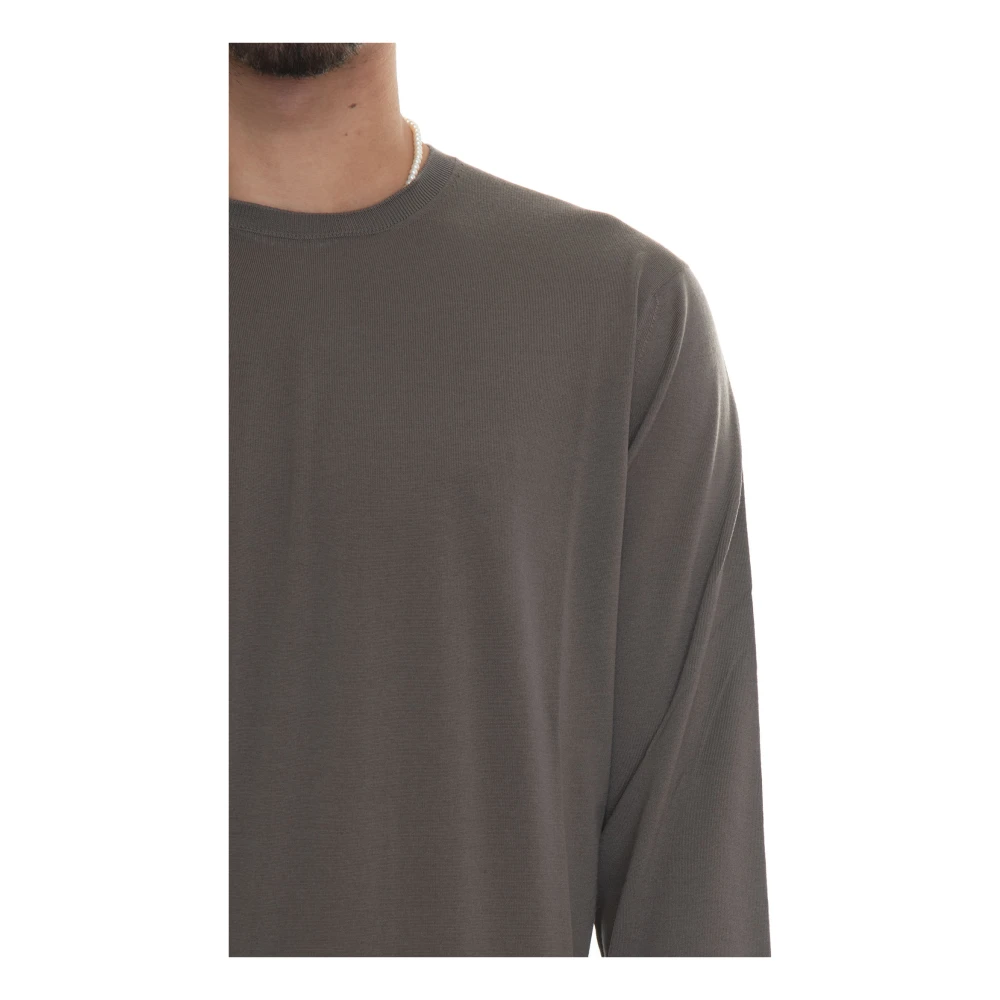Hindustrie Merino Wol Slim Fit Pullover Gray Heren