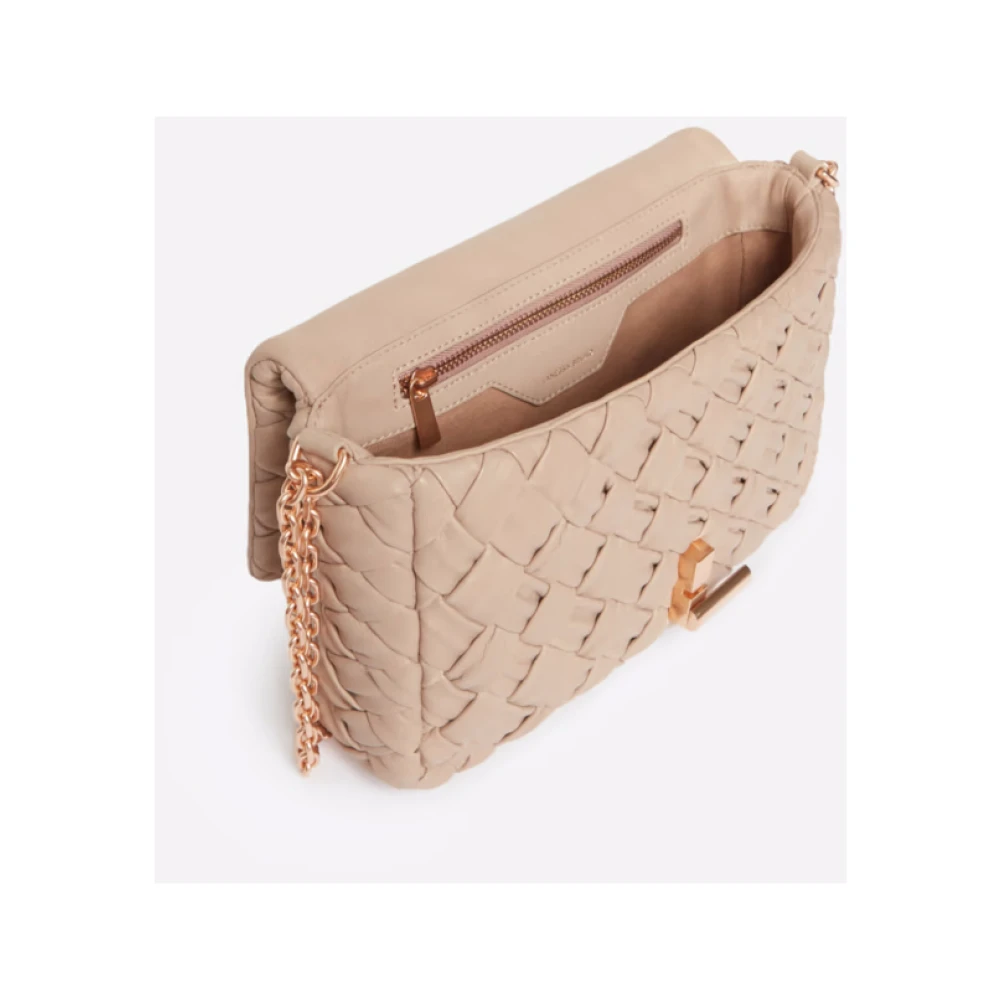 Vanessa Bruno Gewatteerde Leren Maantas Beige Dames
