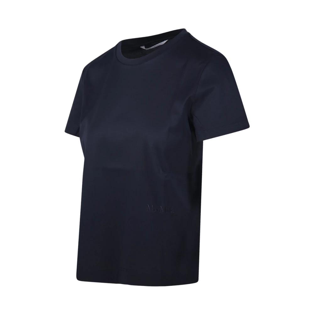 Max Mara Blauwe Nerina Logo T-Shirt Blue Dames