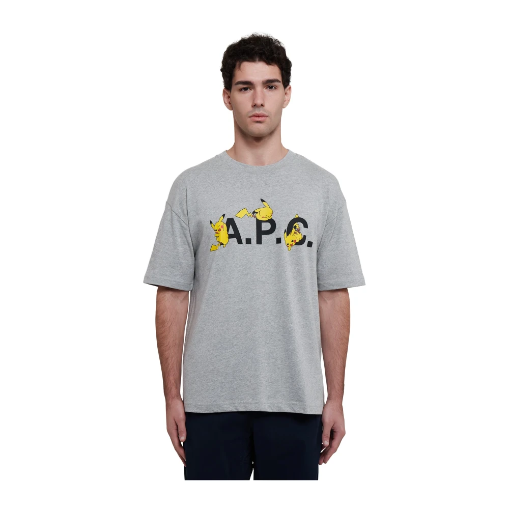 A.p.c. Grijze T-shirts en Polos met katoenen Pokemon Gray Heren
