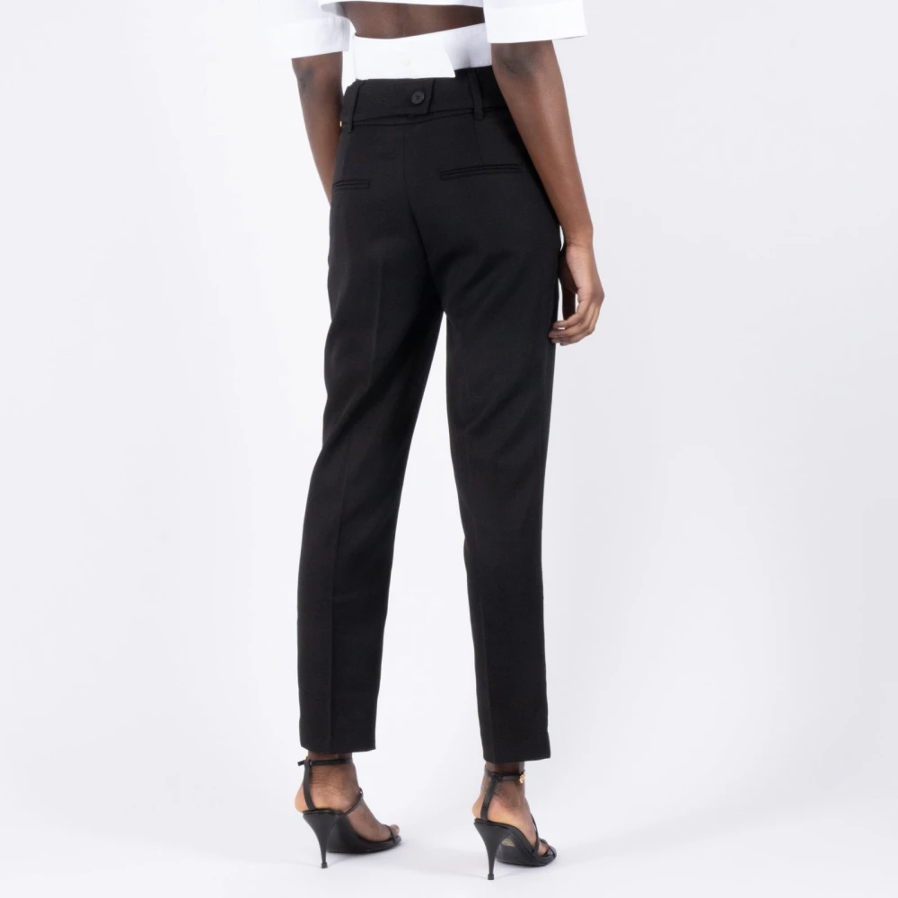 Jacquemus Zwarte Geknipte Getailleerde Broek Black Dames