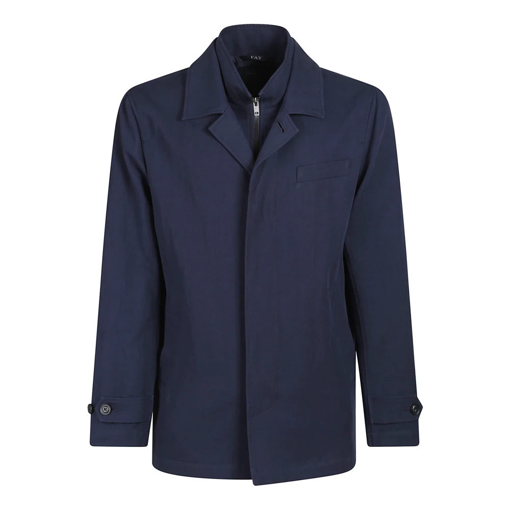 Fay Dubbele Korte Jas Blue Heren