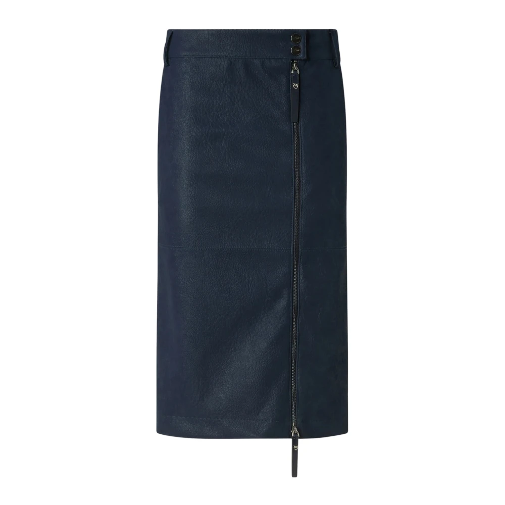 Pinko , Leather Skirts, Female, Blue, M, Montiano Skirt