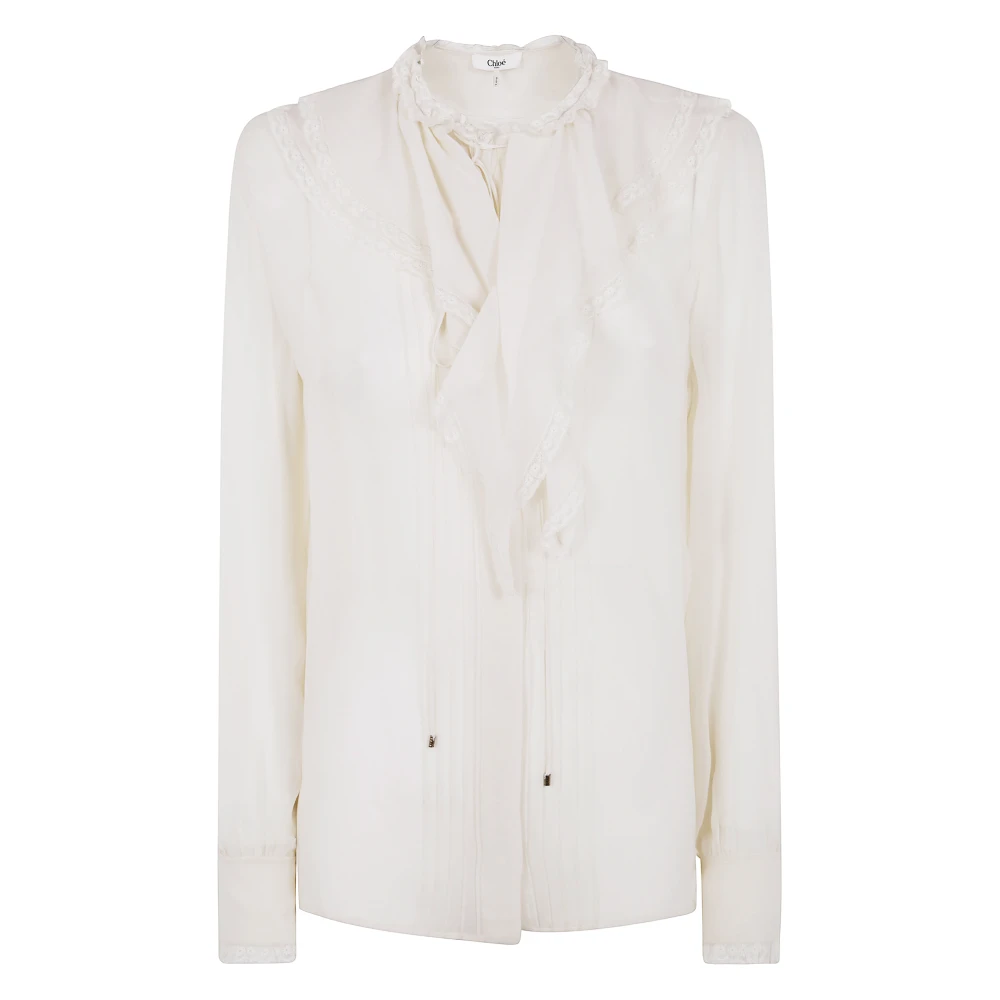 Chloé Klassiek Overhemd Beige Dames