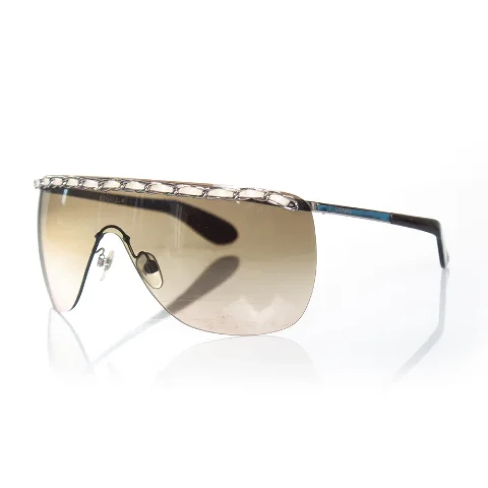 Chanel Vintage Pre-owned Plastic sunglasses Brown Dames