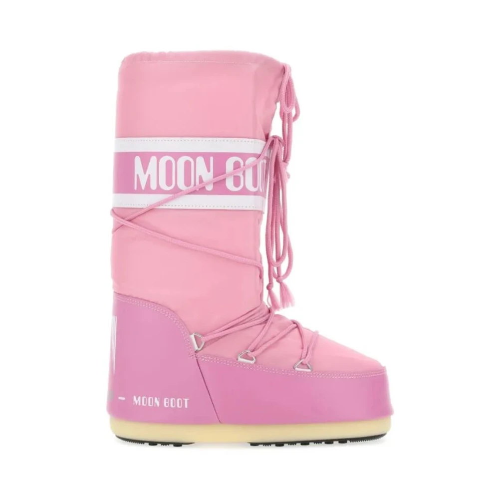 Moon Boot Ikoniska Nylon Vinterstövlar Pink, Unisex