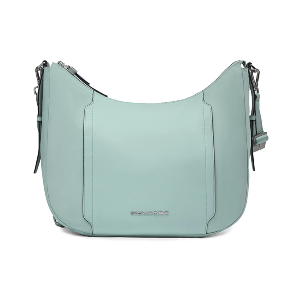 Piquadro Women's Green Shoulder Bag With Ipad® Compartment And Rfid Protection