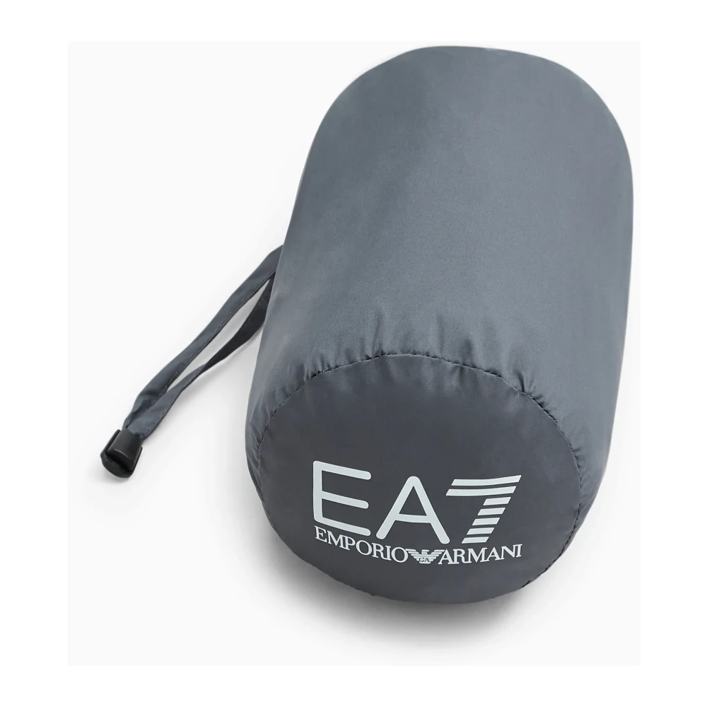 Emporio Armani EA7 Opvouwbare Core Identity Hooded Jas Gray Heren