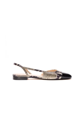 Slingback Pumps med rundad tå