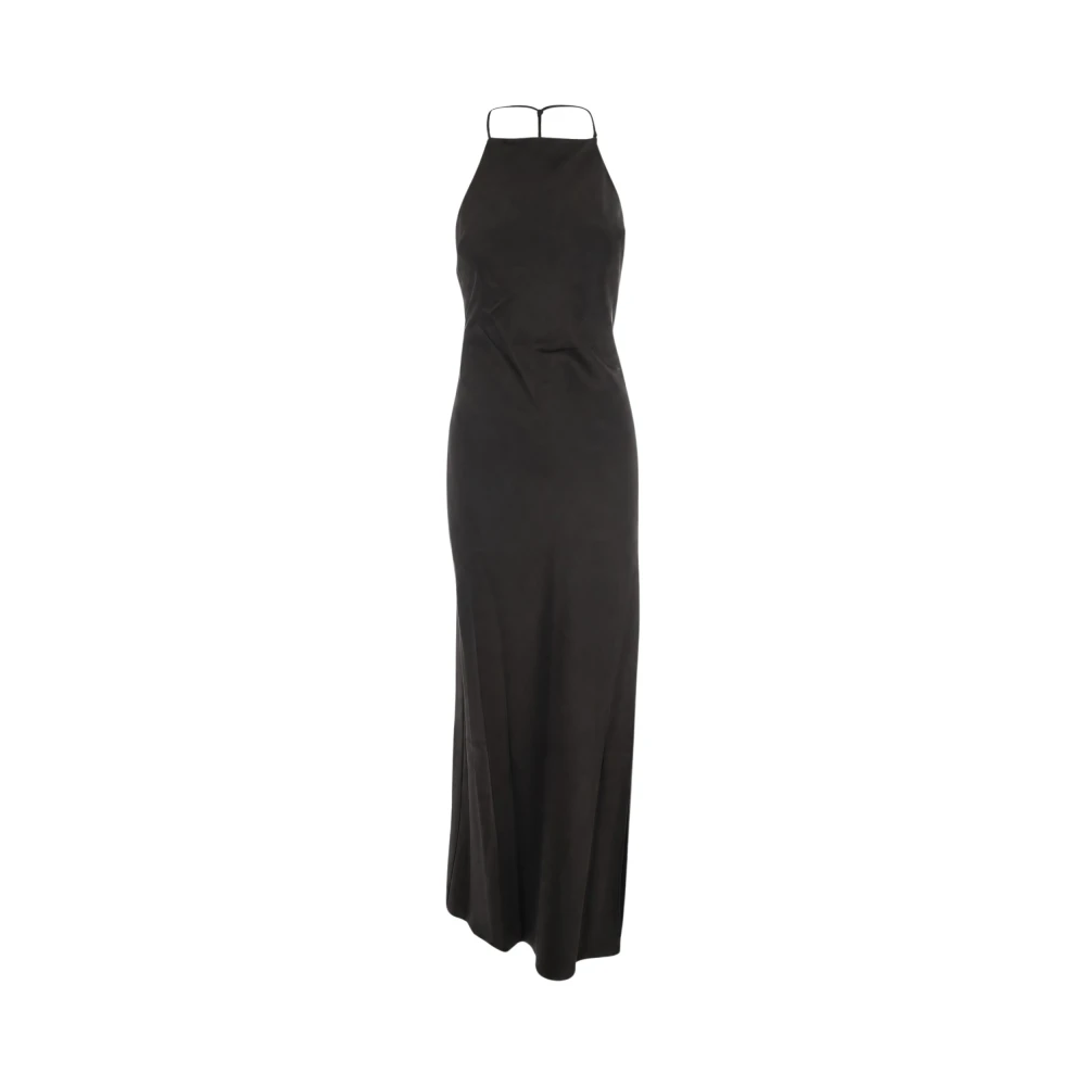 Patrizia Pepe A269g639 Abito Lungo Con Collo Halter Verde Militare - Immagine 3