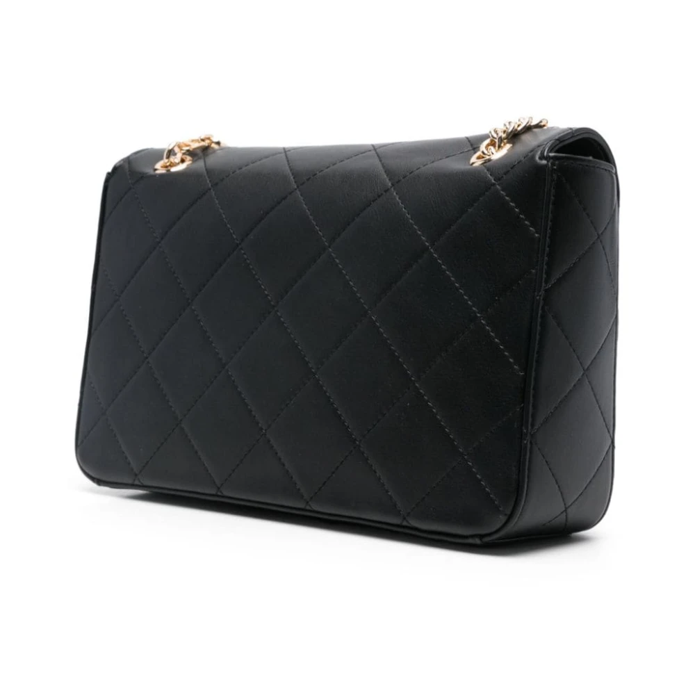 Twinset Zwarte Diamantquilted Schoudertas Black Dames