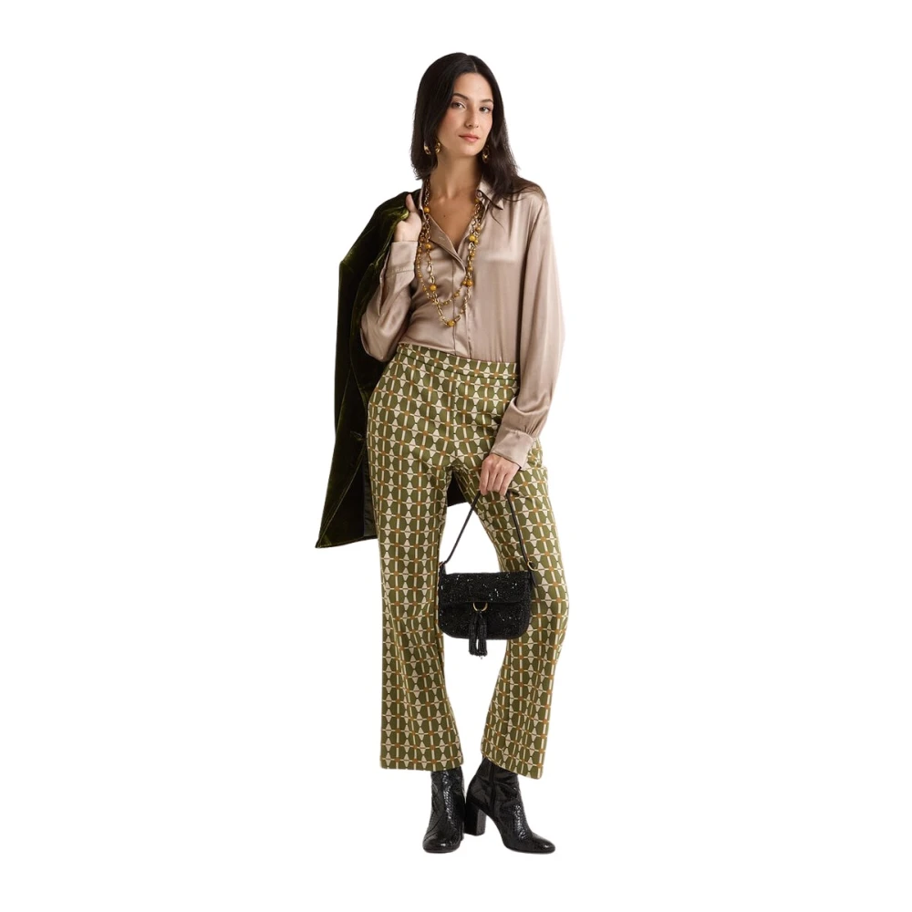 Maliparmi Women's Geometric Jacquard Trousers