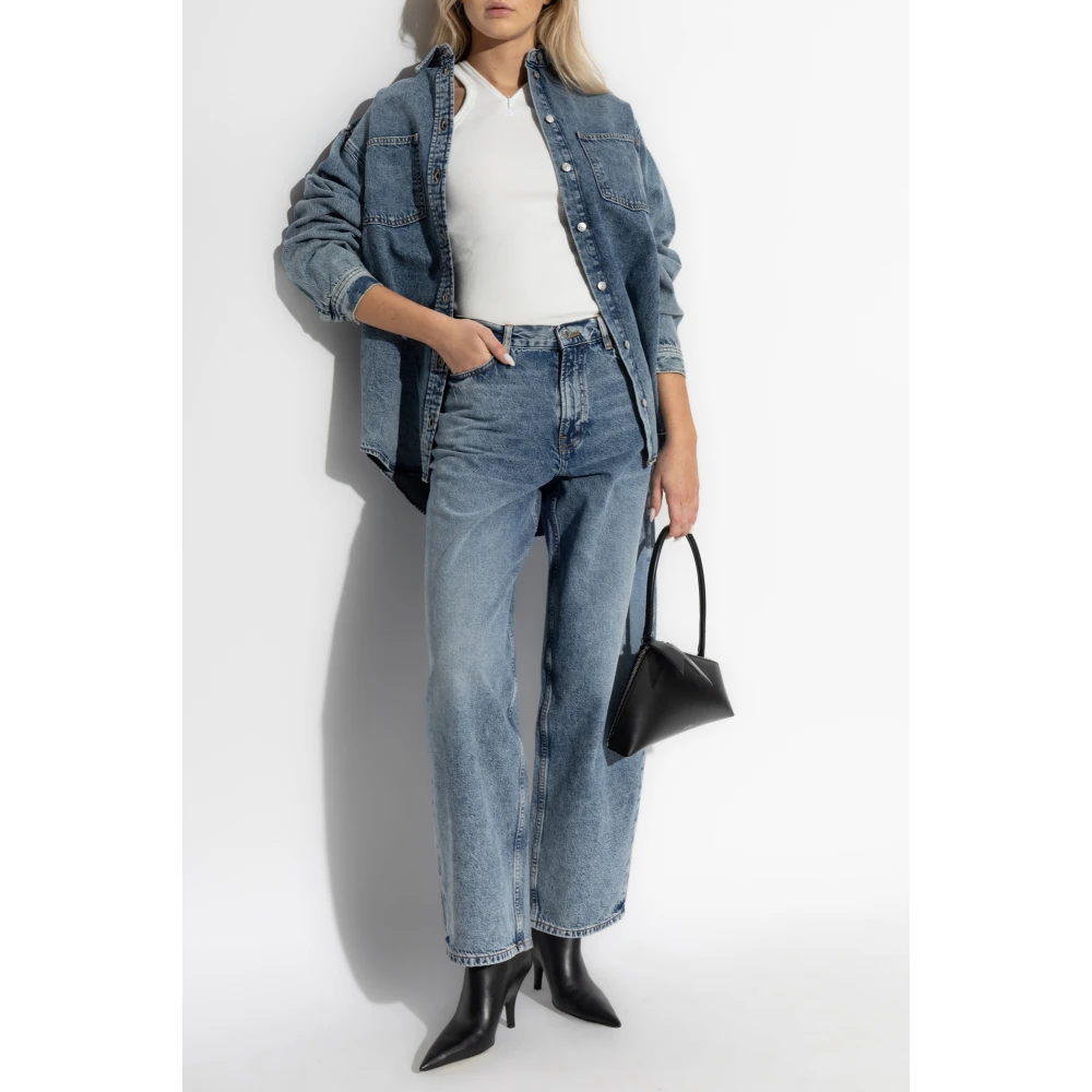 Samsøe Denim Overhemd Saeleanori Blue Dames