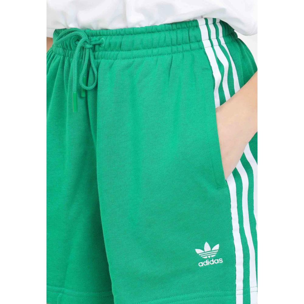 adidas Originals Groen en wit 3-Stripes Shorts Green Dames
