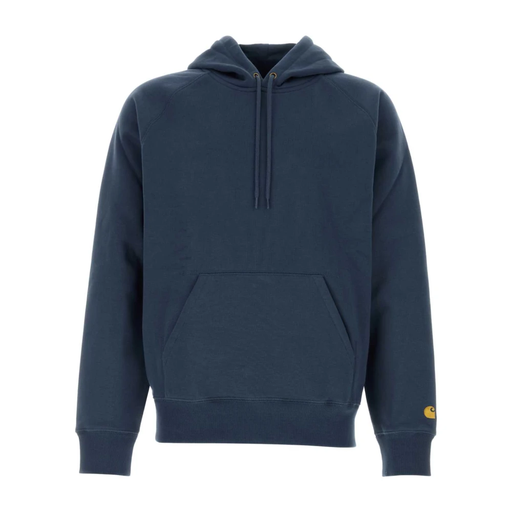 Carhartt Wip Blå Hooded Chase Sweatshirt Blue, Herr