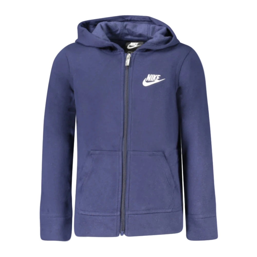 Nike Men's Blue Sportswear Club Fleece Full-Zip Hoodie