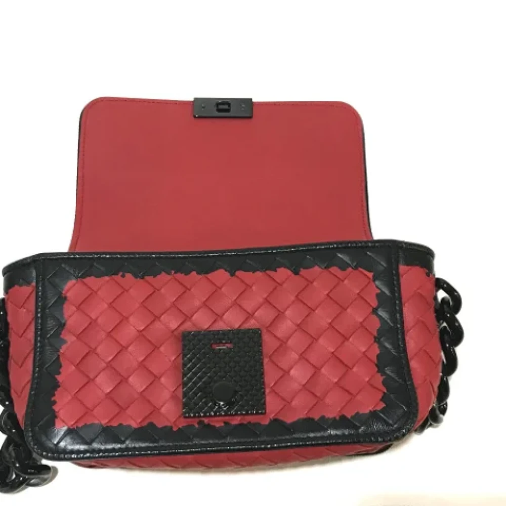 Bottega Veneta Vintage Pre-owned Leather shoulder-bags Red Dames