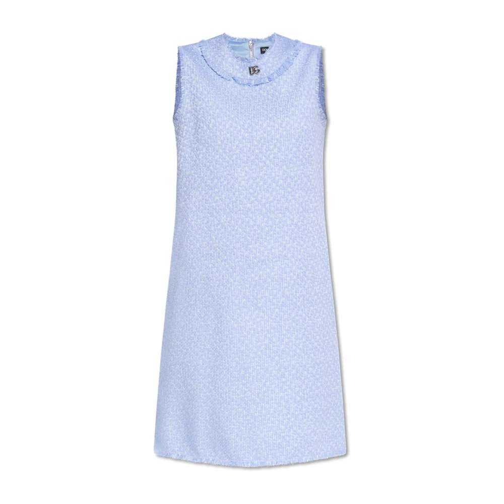 Dolce & Gabbana Jurk met logo Blue Dames
