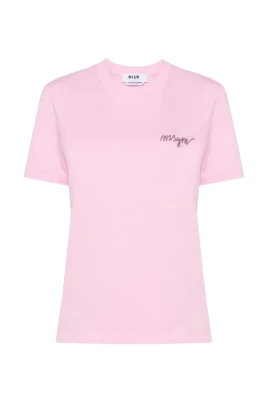 Rosa Lila Bomulls T-shirt