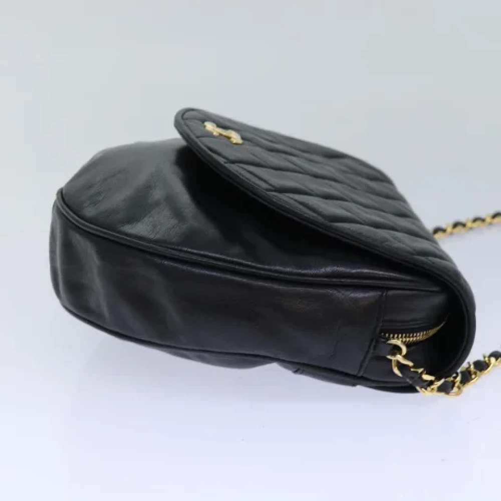Chanel Vintage Pre-owned Leather shoulder-bags Black Dames