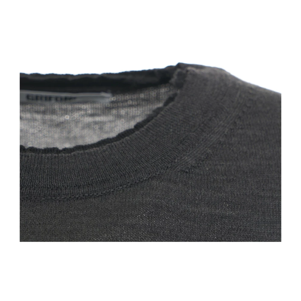 Mauro Grifoni Grijze Gebreide Trui Aw24 Handwas Gray Heren