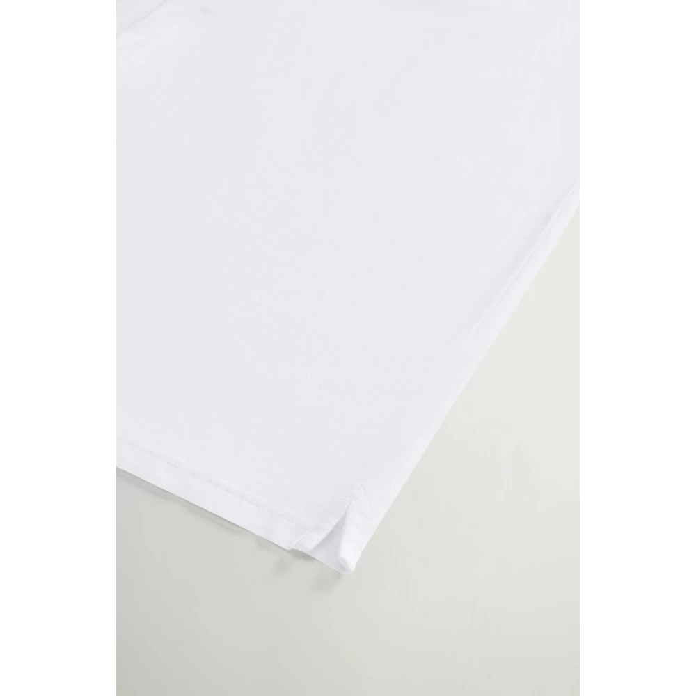 Woolrich Grafische Polo Shirt Wit White Heren