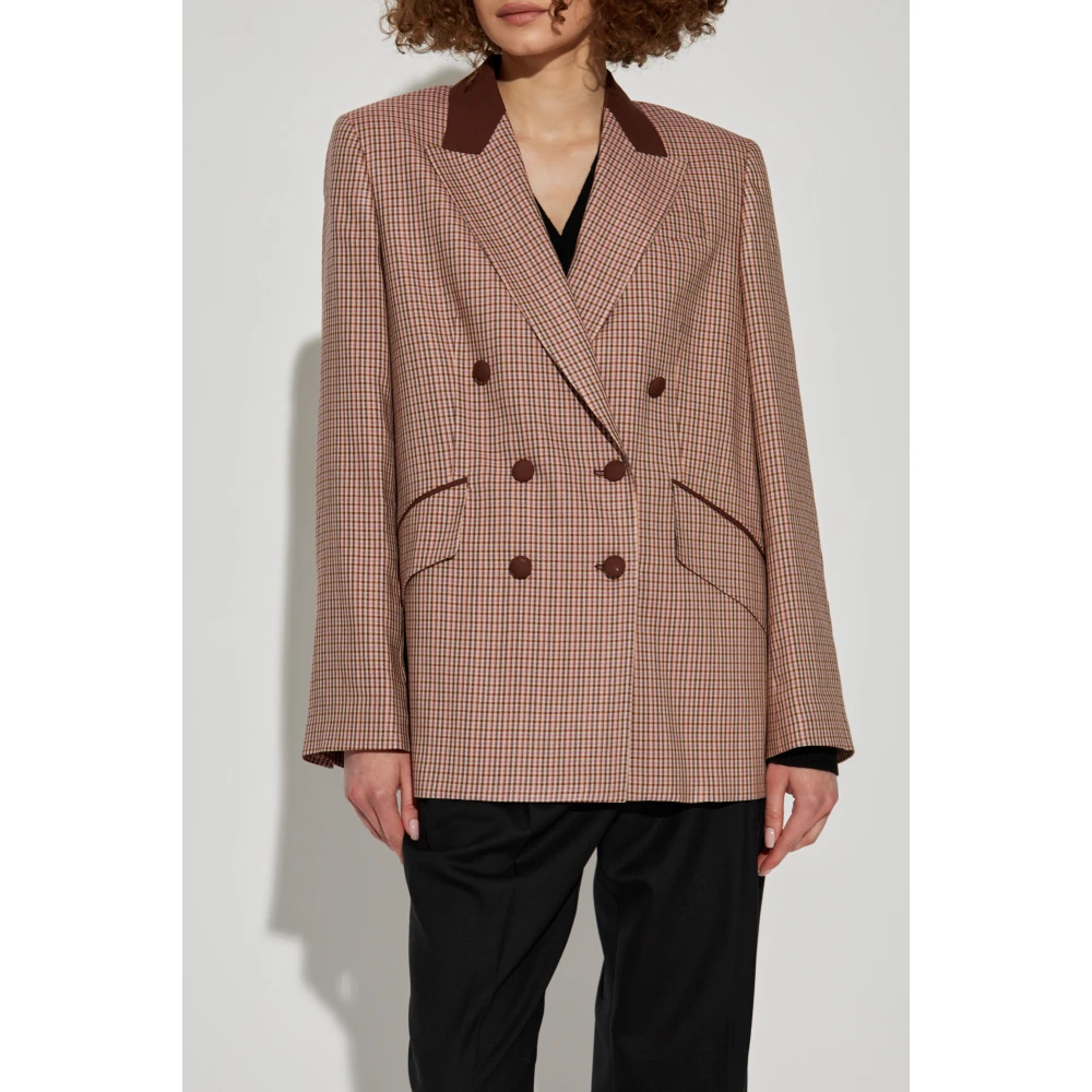 PS By Paul Smith Geruit patroon blazer Pink Dames