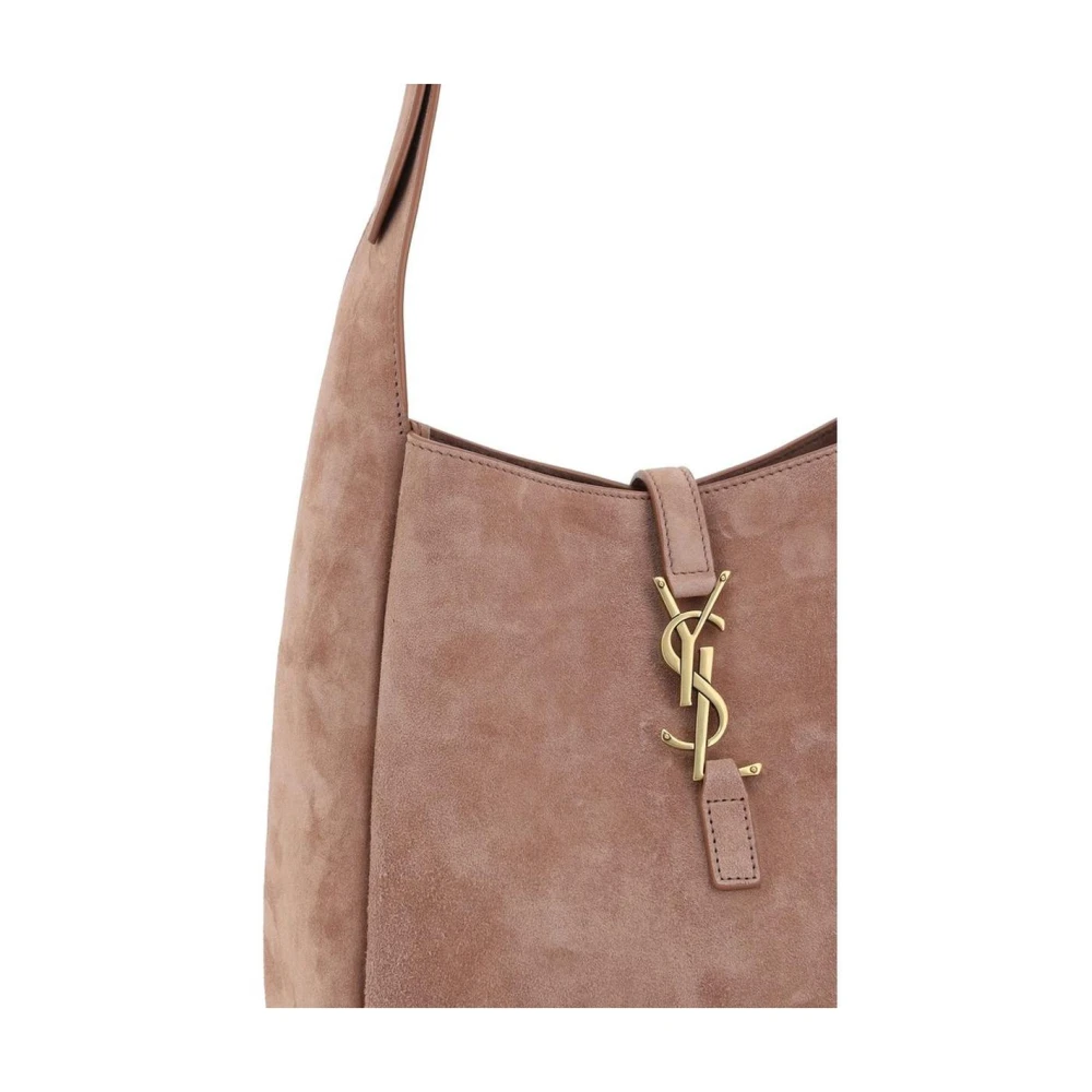 Saint Laurent Suède Leren Schoudertas Pink Dames