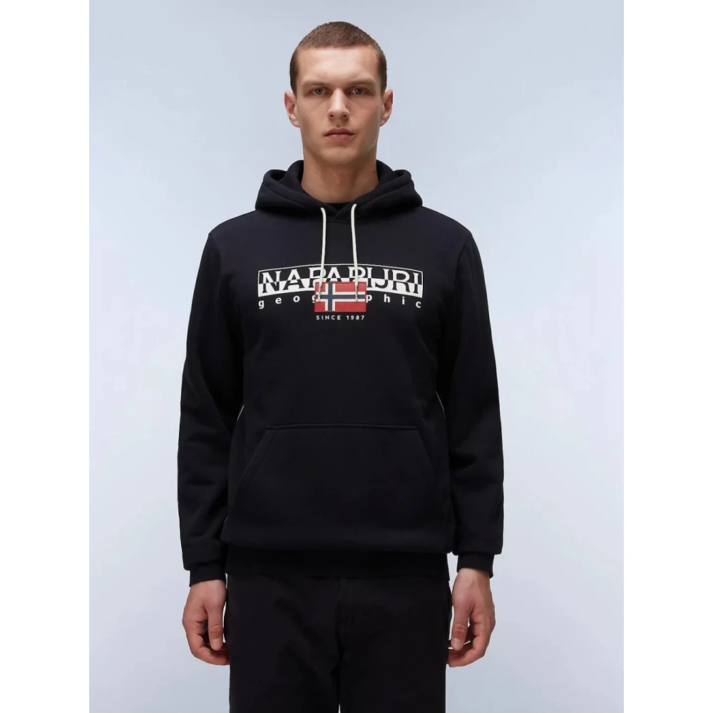 Napapijri Zwarte Hoodie Aylmer Winter Black Heren