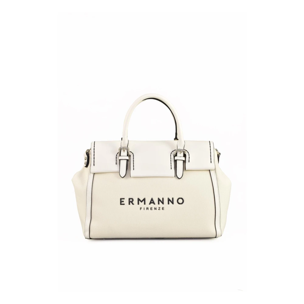 Ermanno Scervino Firenze Katoenmix Schoudertas Beige Dames