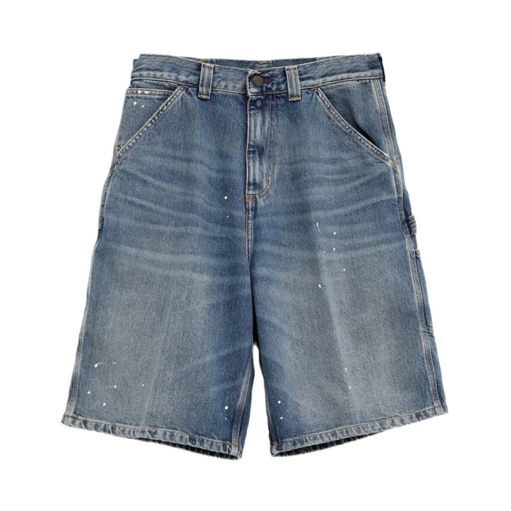 Carhartt Wip Men's Blue Denim Shorts, Xs, Og Single Knee Short
